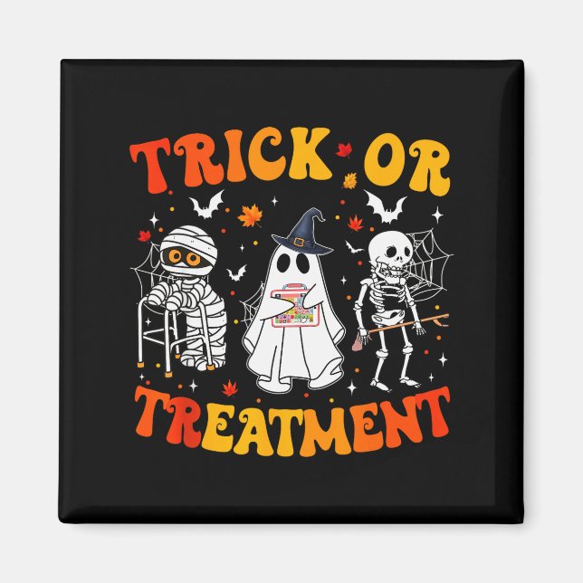 Aimant Trick Or Pt Physical Therapy Therast Halloween  (Devant)