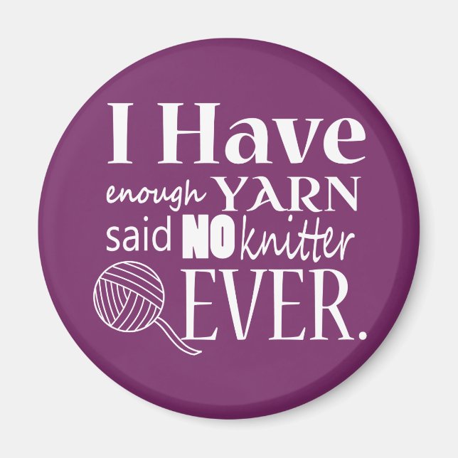 Aimant Tricot Pas Suffisamment Fer/Artisanat {Dark} (Devant)