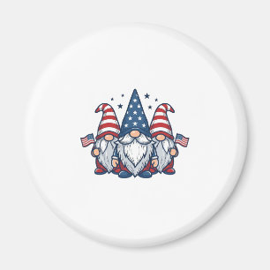 Aimant Trio de gnomes patriotiques dessin vectoriel vinta