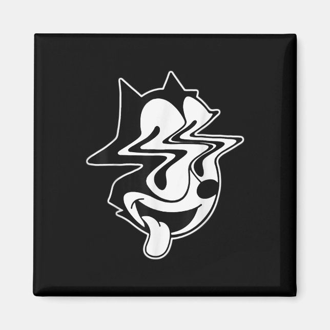 Aimant Trippy Felix Cat Blackwork (Devant)