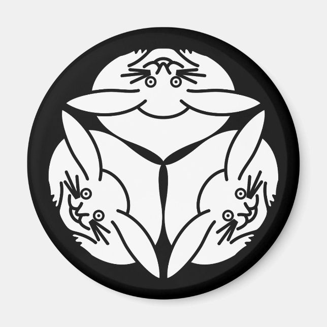 Aimant Trois lapins (Devant)