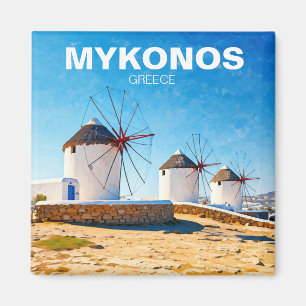 Aimant Trois moulins à vent à Mykonos Grèce Cyclades Voya