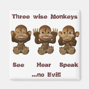 Aimant trois singes sages
