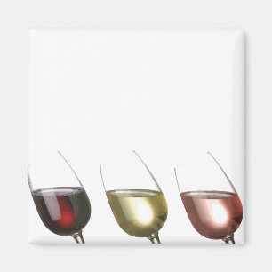 Aimant Trois verres de coutume de vin