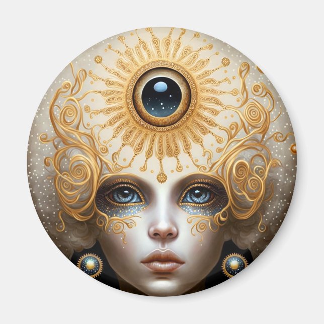 Aimant Troisième déesse des yeux Imaginaire Art (Devant)