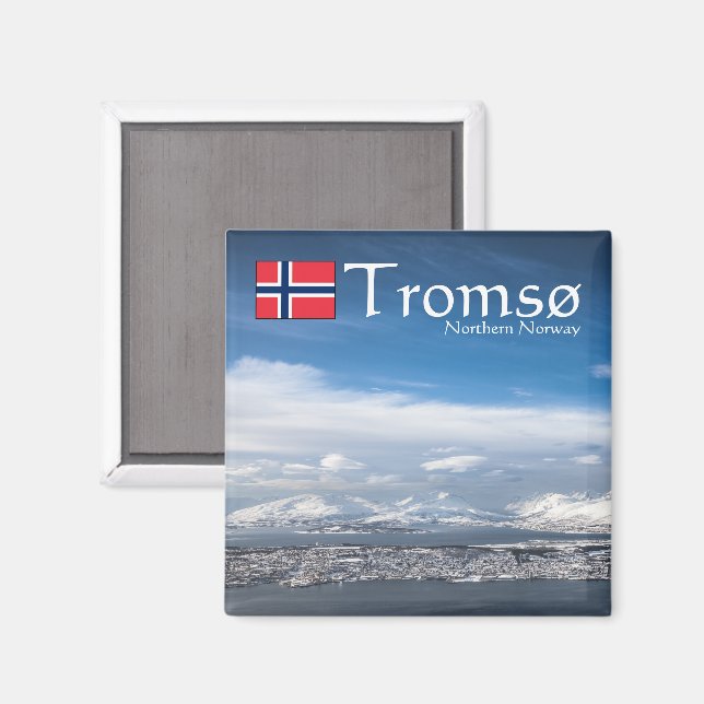 Aimant Tromso Norvège Souvenir (Recto/Verso)