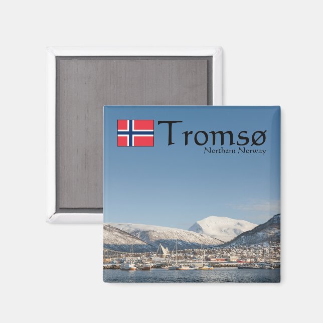 Aimant Tromso Norvège Souvenir (Recto/Verso)