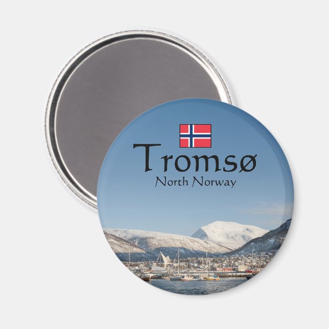 Aimant Tromso Norvège Souvenir (Recto/Verso)