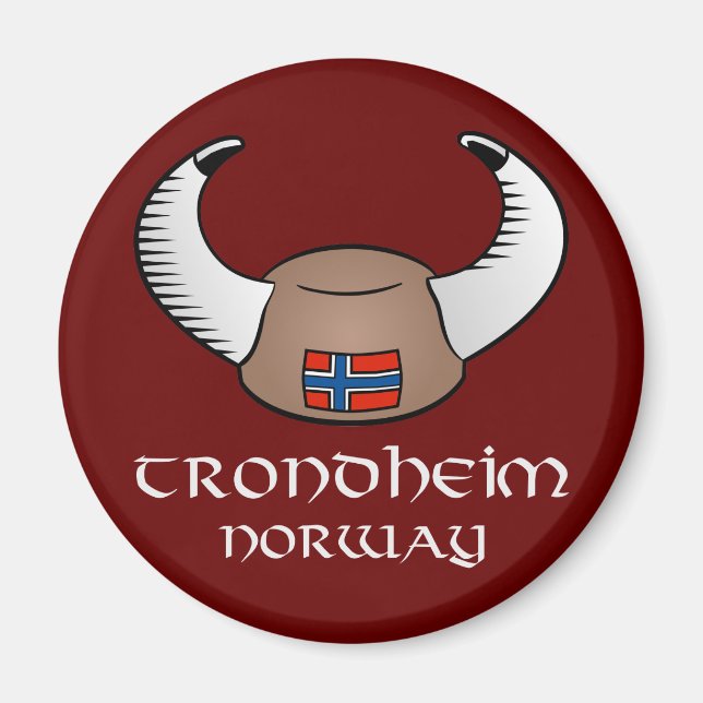 Aimant Trondheim Norvège Casquette viking (Devant)