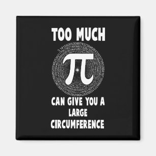 Aimant Trop Pi Science Math Pi Day Math Teacher Graphique