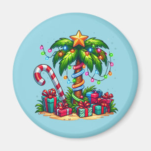 Aimant Tropical Christmas Holiday Palm Tree