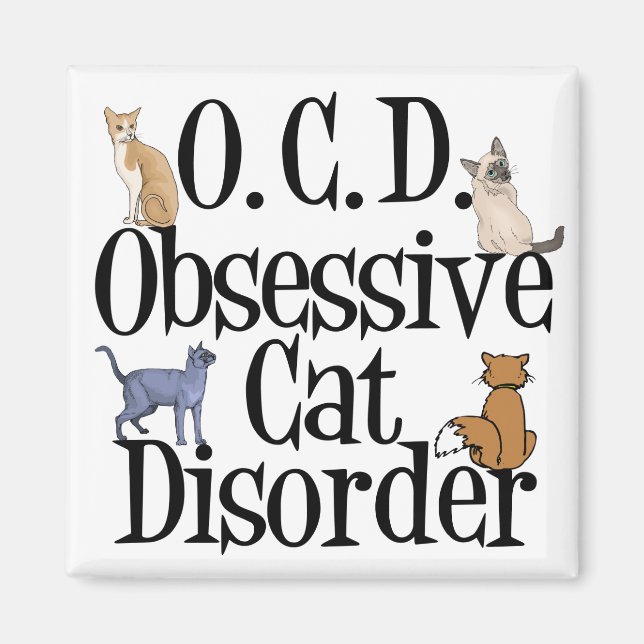 Aimant Trouble de chat obsessionnel (Devant)