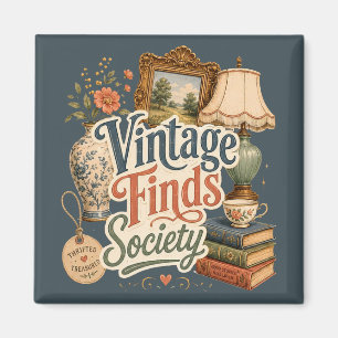 Aimant Trouvailles Vintage Trésors Cottagecore