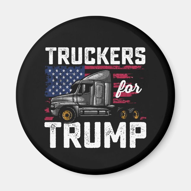 Aimant Truckers Pour Trump Élection Présidentielle Vintag (Devant)