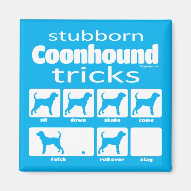 Aimant Trucs de Coonhound (Devant)