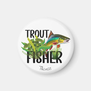 Aimant Truite Fisher Truite Arc-En-Ciel En Environnement 
