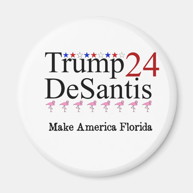 Aimant Trump 24 DeSantis Make America Florida (Devant)