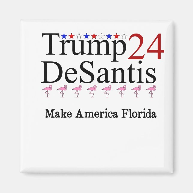 Aimant Trump 24 DeSantis Make America Florida (Devant)