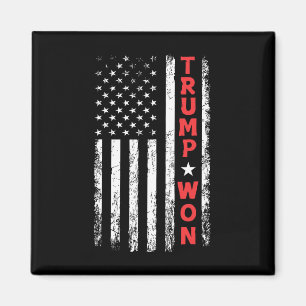 Aimant Trump a gagné l'élection 2025 Drapeau Usa 