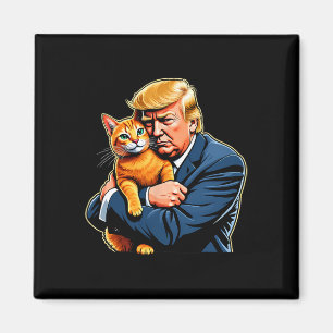 Aimant Trump Accroche un chat orange drôle Mème électoral