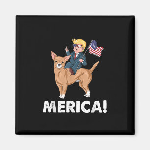 Aimant Trump America Chihuahua Chien Héros américain