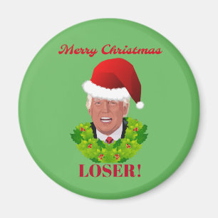 Aimant Trump amusant "Joyeux perdant de Noël"
