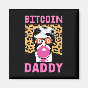 Aimant Trump Bitcoin mignon Daddy Crypto Finance Money Cr