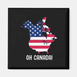 Aimant Trump Canada États-Unis Carte du 51e État Drapeau 