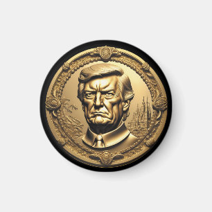 Aimant TRUMP CGI Collectif Gold Art-Coin Doubloon