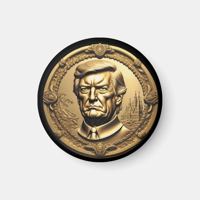 Aimant TRUMP CGI Collectif Gold Art-Coin Doubloon (Devant)