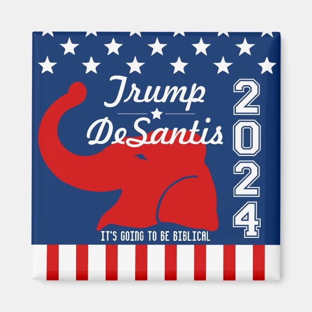 AIMANT TRUMP DESANTIS 2024 BIBLICAL (Devant)