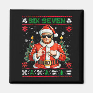 Aimant Trump dit 67 Meme Six Seven Drôle Noël Laid