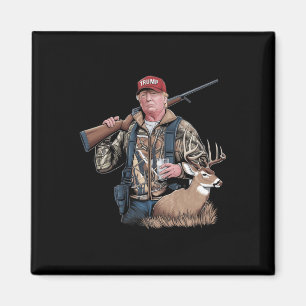 Aimant Trump Hunting Deer (avant et arrière) Make Hunting