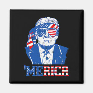Aimant Trump Merica Trump 4 juillet le drapeau américain
