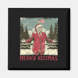 Aimant Trump Merry Rizzmas Drôle Humoristique Trump Dance