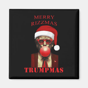 Aimant Trump Merry Rizzmas Trumpmas Funny Christmas Bubbl