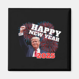 Aimant Trump patriotique Bonne Année 2025 Papa est à la m