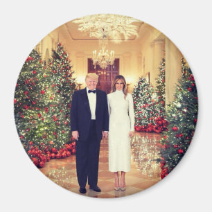 Aimant Trump Président des États-Unis Noël à la Maison Bl