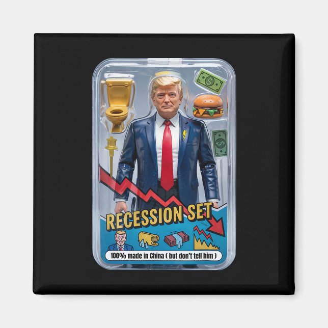 Aimant Trump Satire Survié Récession Box Set Action Fig (Devant)