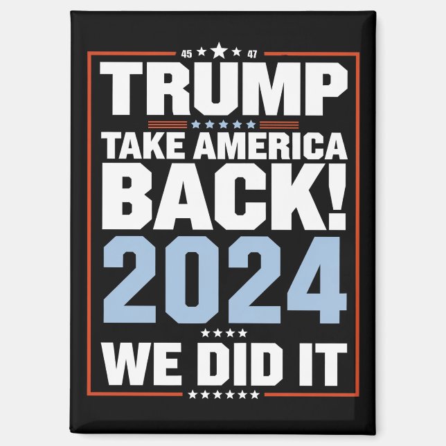 Aimant Trump USA Drapeau Président 47 Trump (Recto)