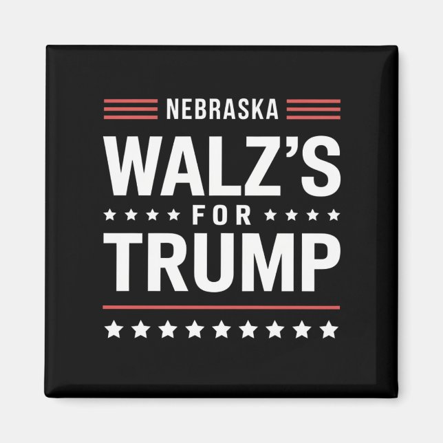 Aimant Trump Vance Walz pour Trump Nebraska (Devant)