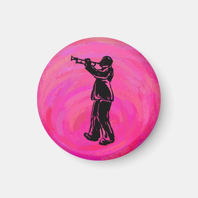 Aimant Trumpet Boogie Nuits New York Hot rose (Devant)