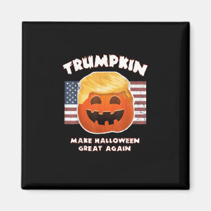 Aimant Trumpkin Funky Citrouille Pie Pun Libéraux América