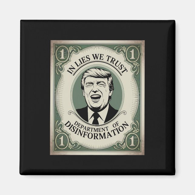 Aimant “trust Nobody” - Trump Nknote Parody 2  (Devant)