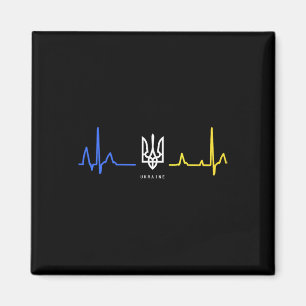 Aimant Tryzub Ukraine Drapeau Ukrainien Trident Zelensky