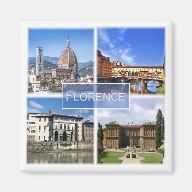 Aimant TSC031 FLORENCE - Mosaïque - Toscane - Frigo (Devant)