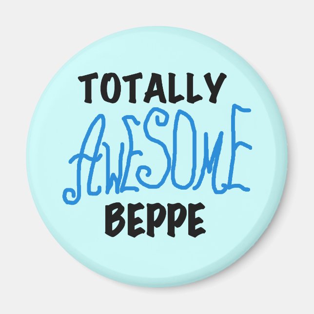Aimant Tshirts et cadeaux de Beppe totalement géniaux (Devant)