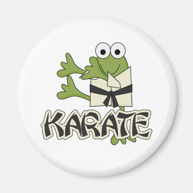 Aimant Tshirts et cadeaux de karaté de grenouille (Devant)