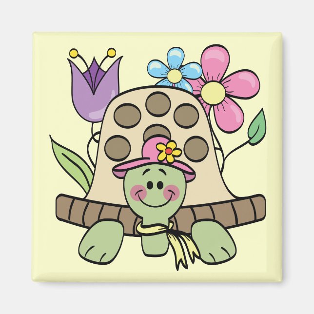 Aimant Tshirts et cadeaux de tortue printanière (Devant)
