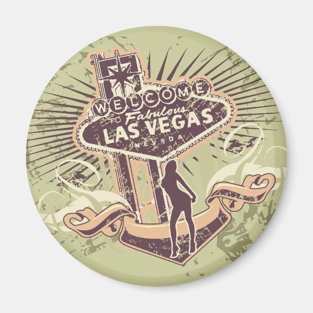 Aimant Tshirts et cadeaux Las Vegas Nevada (Devant)